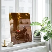 Vintage Motosiklet Dikey Kanvas Tablo thumbnail 1