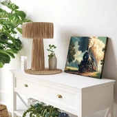 Buharlı Tren Manzarası Panoramik Yatay Kanvas Tablo thumbnail 1