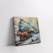 Buharlı Tren Kare Kanvas Tablo thumbnail 2