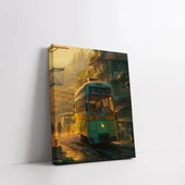 Nostaljik Tramvay Dikey Kanvas Tablo thumbnail 2