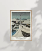 Çerçevesiz Poster Hasui Kawase Terashima Köyü'nde Akşam Karı - 2