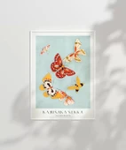Çerçevesiz Poster Kamisaka Sekka Japon Kelebekler thumbnail 6