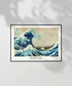 Çerçevesiz Poster Hokusai Kanagawa Açıklarında Büyük Dalga thumbnail 2