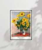 Çerçevesiz Poster Claude Monet Ayçiçeği Buketi thumbnail 2