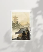 Çerçevesiz Poster Ohara Koson Pagoda ve Gökkuşağı thumbnail 6
