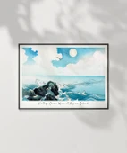 Çerçevesiz Poster Kojima Adası'nda Okyanus Dalgası thumbnail 2