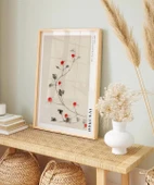 Çerçevesiz Poster Hokusai Asma Üzerinde Küçük Kırmızı Çiçekler thumbnail 4