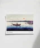 Çerçevesiz Poster Ohara Koson Tekneler ve Batan Güneş thumbnail 1