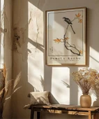 Çerçevesiz Poster Numata Kashu Japon Uzun Kuyruklu Baştankara ve Akçaağaç thumbnail 4