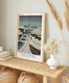 Çerçevesiz Poster Hasui Kawase Terashima Köyü'nde Akşam Karı - 5