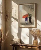 Çerçevesiz Poster Ohara Koson Yağmurda İki Kadın thumbnail 4