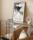 Çerçevesiz Poster Numata Kashu Yeni Ay'da Doğu Kalesi ve Selvi thumbnail 4