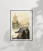 Çerçevesiz Poster Ohara Koson Pagoda ve Gökkuşağı thumbnail 2