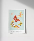 Çerçevesiz Poster Kamisaka Sekka Japon Kelebekler thumbnail 1