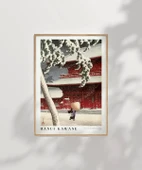Çerçevesiz Poster Hasui Kawase Shiba'daki Het Zojo Heiligdom thumbnail 2