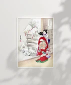 Çerçevesiz Poster Kimono ve Kar thumbnail 7