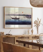 Çerçevesiz Poster Ohara Koson Tekneler ve Batan Güneş thumbnail 6