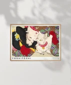 Çerçevesiz Poster Yoshitoshi Japon Kadın ve Kedi thumbnail 7