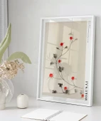 Çerçevesiz Poster Hokusai Asma Üzerinde Küçük Kırmızı Çiçekler thumbnail 5