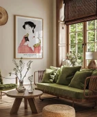 Çerçevesiz Poster Goyo Hashiguchi-Pudra Süren Kadın thumbnail 5