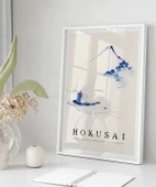 Çerçevesiz Poster Hokusai Fuji Dağı Önünde Teknede Bir Kişi thumbnail 5