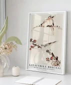 Çerçevesiz Poster Hokusai Dallara Tünemiş Üç Kuş thumbnail 5