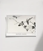 Çerçevesiz Poster Numata Kashu Kızılgerdan ve Gül thumbnail 1