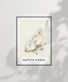 Çerçevesiz Poster Numata Kashu Ördekler ve Çimen thumbnail 2