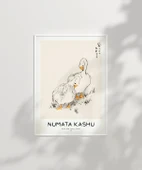 Çerçevesiz Poster Numata Kashu Ördekler ve Çimen thumbnail 6