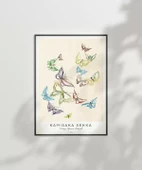 Çerçevesiz Poster Kamisaka Sekka Vintage Japon Kelebekler thumbnail 2