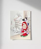 Çerçevesiz Poster Kimono ve Kar thumbnail 1