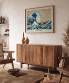 Çerçevesiz Poster Hokusai Kanagawa Açıklarında Büyük Dalga thumbnail 5