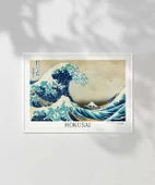 Çerçevesiz Poster Hokusai Kanagawa Açıklarında Büyük Dalga thumbnail 6
