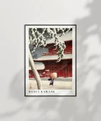 Çerçevesiz Poster Hasui Kawase Shiba'daki Het Zojo Heiligdom thumbnail 3