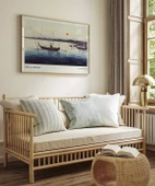 Çerçevesiz Poster Ohara Koson Tekneler ve Batan Güneş thumbnail 4