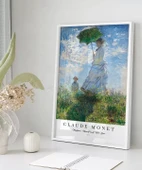 Çerçevesiz Poster Claude Monet Şemsiyeli Kadın (2) thumbnail 5