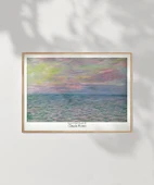 Çerçevesiz Poster Claude Monet Pouville'de Gün Batımı thumbnail 7