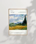 Çerçevesiz Poster Vincent Van Gogh Buğday Tarlası ve Selviler (2) thumbnail 7