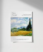 Çerçevesiz Poster Vincent Van Gogh Buğday Tarlası ve Selviler (2) thumbnail 1