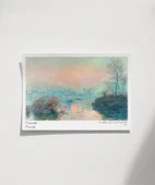 Çerçevesiz Poster Claude Monet Lavacourt'ta Seine Nehri'nde Gün Batımı thumbnail 1