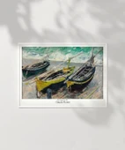 Çerçevesiz Poster Claude Monet Üç Balıkçı Teknesi thumbnail 6