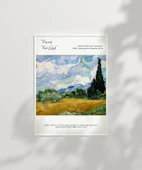 Çerçevesiz Poster Vincent Van Gogh Buğday Tarlası ve Selviler (2) thumbnail 6