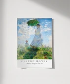 Çerçevesiz Poster Claude Monet Şemsiyeli Kadın (2) thumbnail 1
