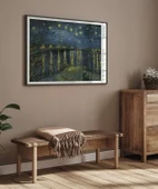 Çerçevesiz Poster Vincent Van Gogh Rhone'da Yıldızlı Geceler thumbnail 5