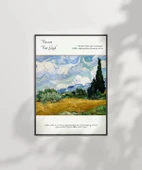 Çerçevesiz Poster Vincent Van Gogh Buğday Tarlası ve Selviler (2) thumbnail 2