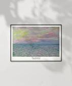 Çerçevesiz Poster Claude Monet Pouville'de Gün Batımı thumbnail 2