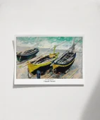 Çerçevesiz Poster Claude Monet Üç Balıkçı Teknesi thumbnail 1
