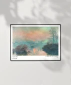 Çerçevesiz Poster Claude Monet Lavacourt'ta Seine Nehri'nde Gün Batımı thumbnail 2