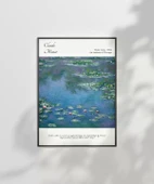 Çerçevesiz Poster Claude Monet Zambaklar (3) thumbnail 2