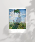 Çerçevesiz Poster Claude Monet Şemsiyeli Kadın (2) thumbnail 6